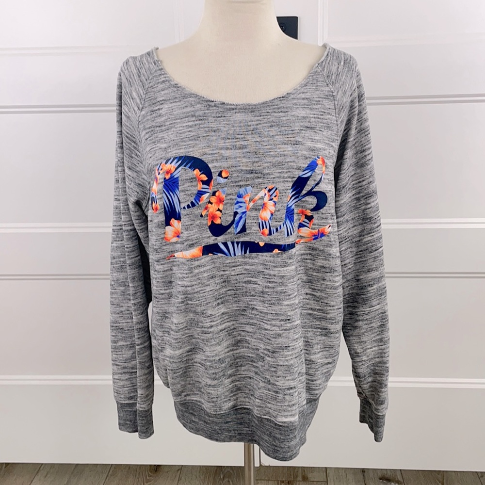 Victoria Secret Pink Sweat Shirt Medium Gray